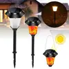 Luz de Chama Solar Paisagem Dinâmica de Pátio Luz de Jardim LED Plugue de Gramado Externo Luz Super Brilhante Luz e Sombra Dinâmicas