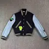 Uniforme de Béisbol Bloque de Color Estilo Hong Kong 2025 Nueva Chaqueta de Primavera y Otoño para Hombres y Mujeres, Chaqueta Deportiva Juvenil Holgada Americana