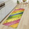 Oferta Caliente Alfombra para Puerta de Hogar con Grano de Madera Cocina Absorbente Larga Inodoro Antideslizante Alfombra de Piso Sala de Estar Dormitorio Alfombra 1