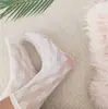 Calcetines Dulces de Encaje para Mujer con Lazos Florales, Calcetines Finos de Pantorrilla para Primavera y Verano, Calcetines Holgados de Media Pantorrilla Estilo Ballet Lolita