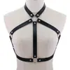 Restricción de Cuero Sintético Punk y Ajuste Abdominal, Collar para Juguete Sexual, Línea Corporal de Cuero de una Sola Pieza, Correa Sexy al por Mayor