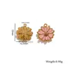 Pingente de Flor Margarida Colorida Esmaltada em Aço Inoxidável Estilo Ins Transfronteiriço Acessórios para Joias de Pulseira Colar DIY