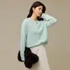 Cardigan de Lã Sem Costura Feminino Fino Macio Sedoso Caxemira Tricô Escovado Peça de Outerwear Feminina Outono Versátil Tricô Início do Outono