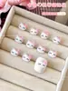 Explosiones de网红 Hello Kitty accesorios para uñas lindo caricatura chica dulce gato resina decoraciones para uñas al por mayor