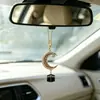 Péndulo de coche con incrustaciones de diamante metálico para espejo retrovisor, accesorios para el interior del coche, casa de cielo de estrella y luna del Sudeste Asiático transfronterizo, fabricante