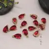 Pingente de Cristal com Vidro de Terra Rara Imitação de Diamante Zircônia, 8 Acessórios de Brinco, Outros Não Anodizados