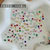 Rhinestones Mini para Uñas con Forma de Corazón y Base Plana, Rhinestones de Forma Irregular de Moda, Rhinestones de Vidrio con Forma de Corazón Color Durazno, Decoraciones de Uñas Portátiles