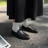 5390-1 Novo Estilo Sapatos de Trabalho da Moda em Couro Genuíno com Bico Redondo, Sapatos Casuais e Versáteis para Mulheres, Sapatos Individuais da Moda em Couro Genuíno para Mulheres