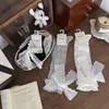 Meias Finas Youjiaxiu Primavera e Verão, Mesmo Estilo que Lucy, Meias de Cano Médio Coloridas Sólidas Doces com Laço de Renda Miu