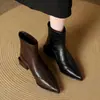 Botines retro de punta fina estilo francés para mujer, colección otoño/invierno 2026, con forro de felpa, cremallera trasera, diseño ajustado, botines tipo calcetín elásticos y botas de color nude