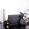Plaid Moda Shoulder Bag Street Fashion Small Satchel coreano homens Crossbody Bag casual Commuter Small Square Bag Bolsa masculina
