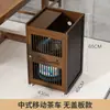 Mesa de Té Lateral Gabinete de Té Despensa de Sala de Estar Máquina de Barra de Té Gabinete de Almacenamiento Móvil para Sofá Oficina Decoración de Mesa de Té Preparación de Té