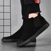 Botines Chelsea para Hombre, Botas Cortas, Zapatos de Caña Alta, Mocasines sin Cordones, Botas Martin de Moda para Hombre, Zapatos de Algodón Cálidos de Invierno para Hombre, Forrados de Felpa