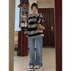 Jeans Gruesos con Forro de Polar Talla Plus para Mujer, Invierno, para Figuras Curvilíneas, Sueltos de Cintura Alta Adelgazantes de Pierna Recta Pierna Ancha