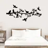 Adesivo de Parede Autoadesivo Estilo Chinês Casual Ramo de Tinta Pássaro Brincando Decoração de Sala de Estar Quarto Adesivo Br63890