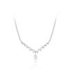 Collar de Circonita Gota de Agua Estilo Similar a Zhao Lusi Temperamento Simple de Alta Gama Diamante Completo Forma de V Diamante de Alto Carbono Nicho Cadena Clavícula