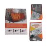Conjunto de tienda de campaña con saco de dormir y manta de emergencia de doble cara color naranja y plateado de PE