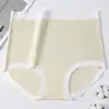 Pantaletas de algodón clase A de cintura alta para maternidad, pantaletas de algodón sin teñir, sin costuras, con sensación de segunda piel, para el embarazo, pantalones de maternidad con soporte para el abdomen en el embarazo medio-tardío