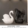 Un Par de Adornos de Cisne para la Sala de Estar, la Vinoteca, la Entrada, el Mueble de TV, el Aparador; Decoraciones Cerámicas de Alta Gama, Puramente Hechas a Mano