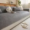 Estera de Sofá de Lana de Alpaca de Color Sólido Exclusiva Transfronteriza Cubierta de Sofá Impermeable Resistente a los Arañazos de Gato Cojín de Asiento Versátil para Sala de Estar