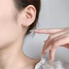 Pendientes de cola de pez de plata S925, pendientes de resorte en espiral, pendientes elegantes de lujo de alta gama para mujer, para dormir libremente
