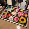 Alfombrilla de suelo de barro de diatomeas estilo felpa 3D para baño, absorbente, felpudo para puerta de baño, antideslizante, resistente al desgaste