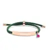 Pulseira de Corda de Mão Multicor Transfronteiriça Europeia e Americana Material em Branco Pronto para Uso Acessórios de Diamante Roxo Rosa Gravação Presente Pulseira de Aço Inoxidável