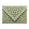 Lindo cartão de casamento com corte a laser, cartão de felicitações com envelope de renda estilo europeu, convite de casamento, cartão de felicitações de feriado, em estoque