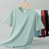 Camiseta Masculina Manga Curta de Modal 2026 Nova Antibacteriana Anti-Ácaro Seda de Gelo Fresca Secagem Rápida Meia Manga Cor Lisa Top