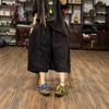 Verão Novo 2025 Calça de Linho Tingida em Fio Artística Solta Linha Fina Levemente Enrugada Calça Midi Retrô Emagrecimento Personalidade