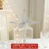 Estrella de Punta de Árbol Luminosa Transfronteriza Explosión de Estrella Estrella de Siete Puntas Luz Led Decoraciones para Árbol de Navidad Adornos de Decoración Festiva