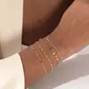Nuevo Pulsera de Oro de 14K Estilo Ins de Amazon Pulsera de Zirconia Cadena de Perlas Millet Pulsera de Tres Piezas Tendencia Elegante