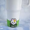 Venta Caliente Cubierta de Taza de Silicona de Dibujos Animados Goma Suave Conejo Lindo Anti-quemaduras Aislante Accesorios para Tazas Stanley Portavasos Fabricante Venta al por Mayor