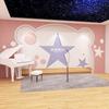 Papel de parede de âncora de fala pequeno, parede de fundo de palco de pequeno apresentador de transmissão, decoração de parede, papel de parede de sala de aula de curso de treinamento de eloquência