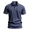 Camisa Polo Casual de Verano de Lino Transpirable Elegante para Hombre Y2 Transfronteriza de Amazon