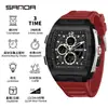 Reloj Deportivo Sanda de Doble Pantalla para Estudiantes de Secundaria, Montañismo al Aire Libre, Hora Mundial, Resistente al Agua, Cuenta Atrás, Versátil, Elegante Reloj Electrónico