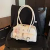 Bolsa de Ombro Casual Urbana Simples Estilo Coreano para Mulheres Moda Verão 2026 Nova Doce com Laço Tendência