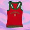 Top Cropped de Manga Curta Estilo Americano Garota Picante Verão Camiseta Y2K Gola Redonda Pulôver Bordado Roupa Básica Feminina
