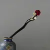 Horquillas Florales Transfronterizas Europeas y Americanas de Estilo Antiguo con Elementos Han, Horquillas de Personalidad Vintage de Moda, Accesorios para el Cabello de Lujo Ligero de Alta Gama para Mujeres