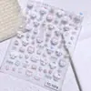 Pegatinas de Uñas Dibujos Animados Lindos Cachorro West Highland Relieve 3D DIY Funda de Teléfono Taza de Agua Pegatinas de Uñas CCD Decoración