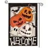 Bandeira de Jardim de Outono para Halloween Abóbora Fantasma Bandeira Impressa Frente e Verso Festa de Halloween Decoração de Feriado Bandeira de Quintal