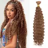Extensiones de Cabello Sintético Rizado Profundo Europeas y Americanas Transfronterizas, Trenzas de Cabello Rizado Largo para Crochet, Cabello para Crochet