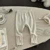 Leggings de Encaje con Lazo Estilo Ins para Bebés Niñas, Pantalones Ajustados Versátiles para Primavera y Otoño