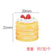 Yqt Bolo de Camadas de Morango com Creme Brinquedo de Comida Acessórios de Resina DIY Joias Acessórios de Cola Creme Ímã de Geladeira para Casa de Brinquedo