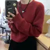 Suéter de Lana 100% Mercerizada de Color Sólido para Mujer Suéter Básico de Punto Versátil y Amigable con la Piel para Mujer