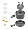 Amazon Set de Exterior Olla Tetera Paquete Set de Olla para 2-3 Personas Más Tetera Combinación de Utensilios de Cocina para Acampar Set de 3 Piezas