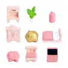 Micro Paisagem Criativa Rosa Coração de Menina Decoração de Quarto Acessórios Casa de Boneca DIY Modelo de Móveis em Miniatura Pequenos Enfeites