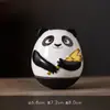 Figura de Panda Trazadora de Sorte Alimentada por Energia Solar, Decoração de Casa de Panda Estilo Chinês, Mascote