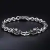Torneira mantra de seis palavras pulseira masculina banhada a prata anel vintage anel pulseira masculina da moda personalidade elegante simples Amazon quente