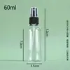 En stock para venta al por mayor 10ml 20ml Botellas de spray transparentes de PET, botellas dispensadoras de plástico, botellas de plástico vacías, botellas de spray pequeñas